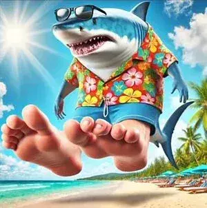 Ikan hiu melayang-layang